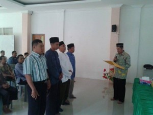 Ketua PW Hidayatullah Kepri, Jamaluddin Noer, melantik 4 piminan cabang baru wilayah Kepri