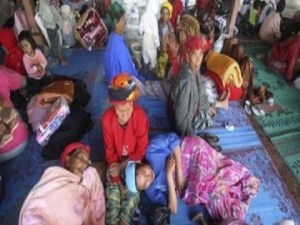 Pengungsi korban bencana Sinabung / net