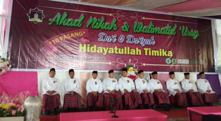 Pernikahan Massal Hidayatullah Pertama Kali di Timika Papua