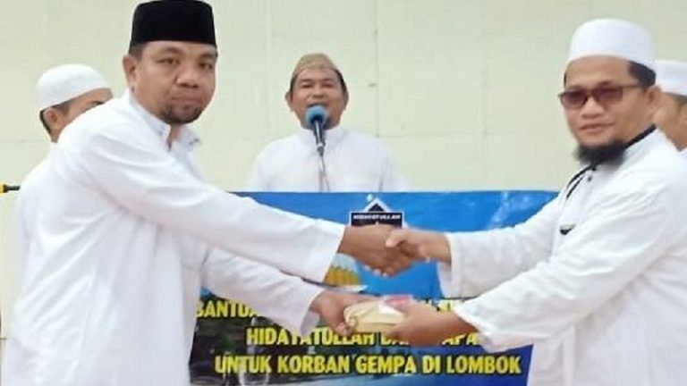 Warga Hidayatullah Gunung Tembak Salurkan Bantuan untuk Korban Gempa Lombok