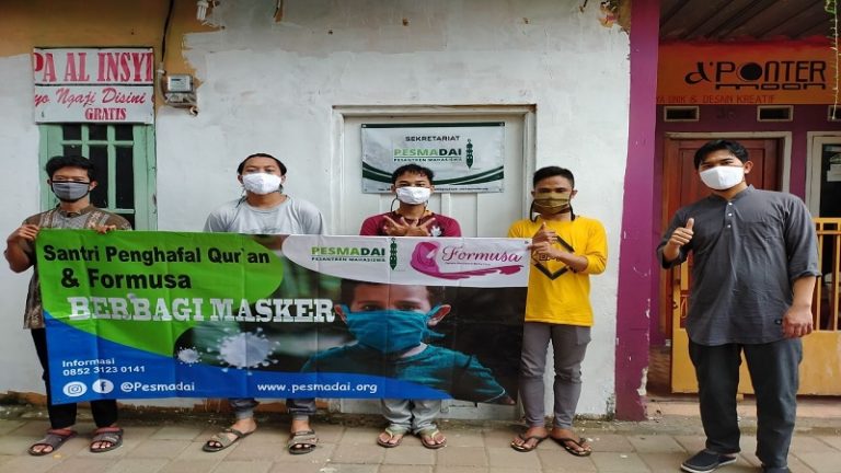 Pesmadai Sinergi Ajak Cegah CoVid-19 Dengan Bagi-Bagi Masker