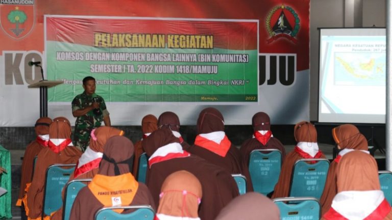 Murid Al-Furqan Hidayatullah Ikuti Kegiatan Wasbang di Kodim 1418 Mamuju