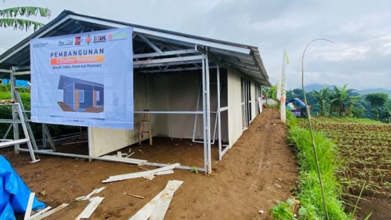 Laznas BMH Bangun Shelter sebagai Hunian Sementara di Daerah Terdampak Gempa Cianjur