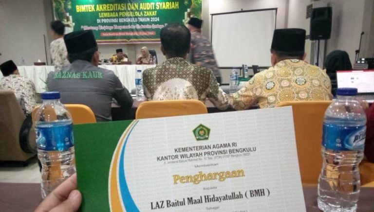 Bangun Budaya Lembaga yang Loyal dan Dedikatif, BMH Bengkulu Raih Penghargaan dari Kanwil Kemenag