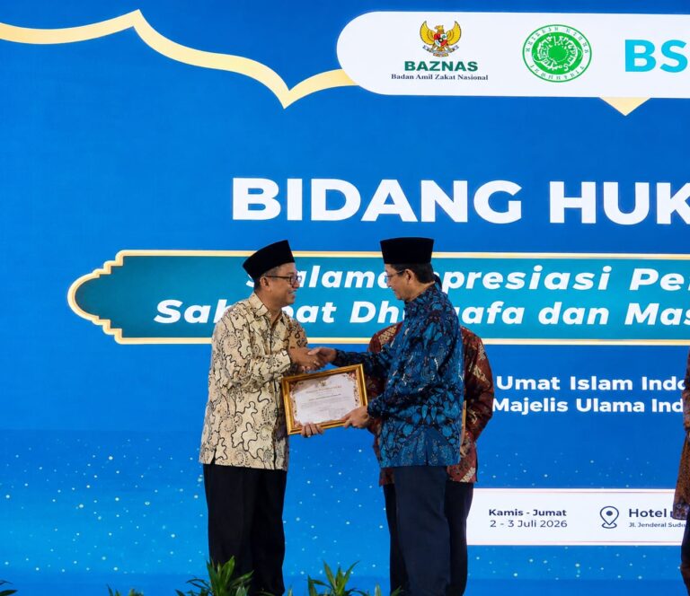 Jejak Nyata Bantuan Hukum untuk Kaum Dhuafa, Dr. Dudung Amadung Abdullah, S.H., M.H. Raih Peringkat 5 Apresiasi Hukum MUI 2026